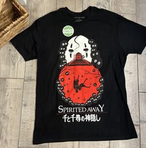 Hot Topic Spirited Away Fan Art Finalist Shirt Black Size L (Fits Like M) NWOT